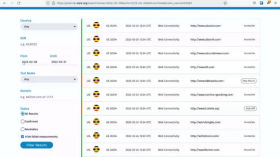 Использование инструмента поиска OONI Explorer