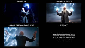 Сравнение Kling, Luma и Runway Gen 3